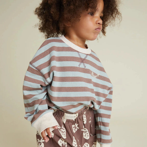 Rue Choco Stripe Cotton Long Sleeve Tee