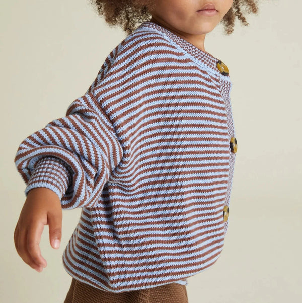 Emil Coco Sky Stripe Knit Cardigan