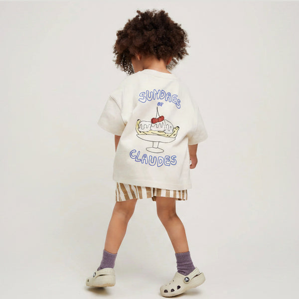 Lenni Sundaes at Claude's Ice Cream Print Cotton Tee