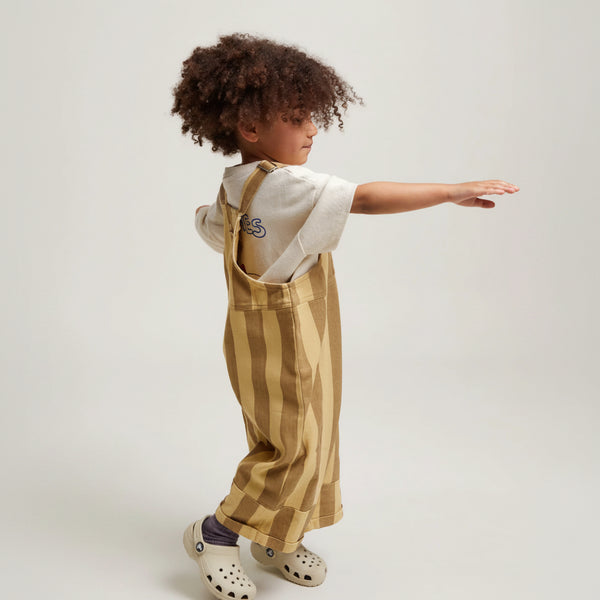Blythe Banoffee Stripe Cotton Dungarees