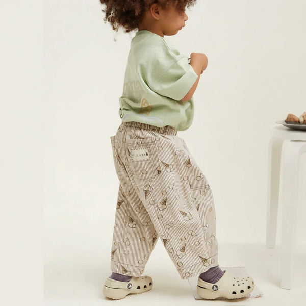 Rex Ice Cream Print Cotton Trouser