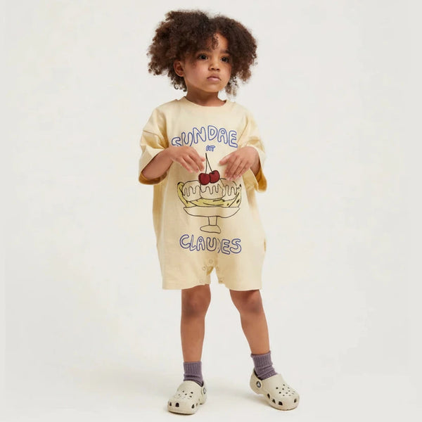 Opal Sundaes at Claude Ice Cream Print Cotton Playsuit Romper