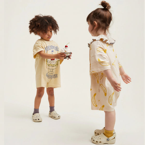 Opal Sundaes at Claude Ice Cream Print Cotton Playsuit Romper