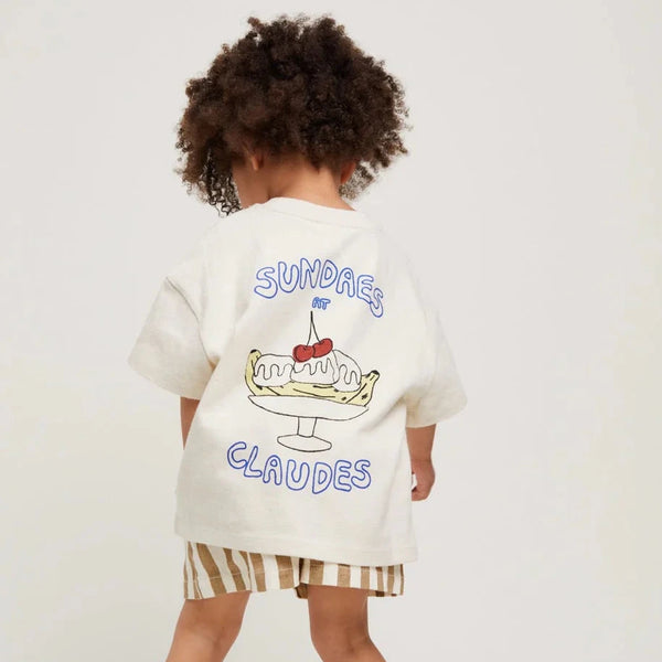 Lenni Sundaes at Claude's Ice Cream Print Cotton Tee