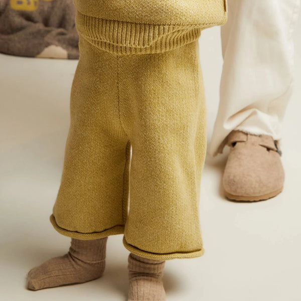 Cove Yolk Organic Cotton Knitted Trousers (Yolk)