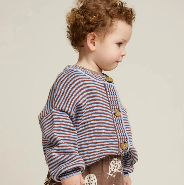 Emil Coco Sky Stripe Knit Cardigan