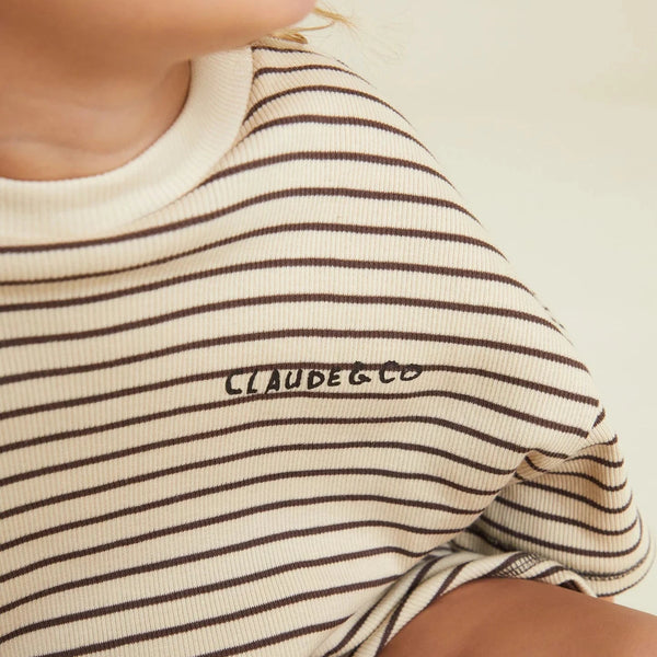 Lenni Coco Striped Cotton Tee