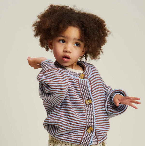 Emil Coco Sky Stripe Knit Cardigan