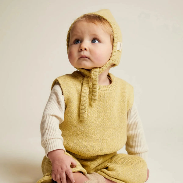 Noa Organic Cotton Knit Tank Vest (Mustard)