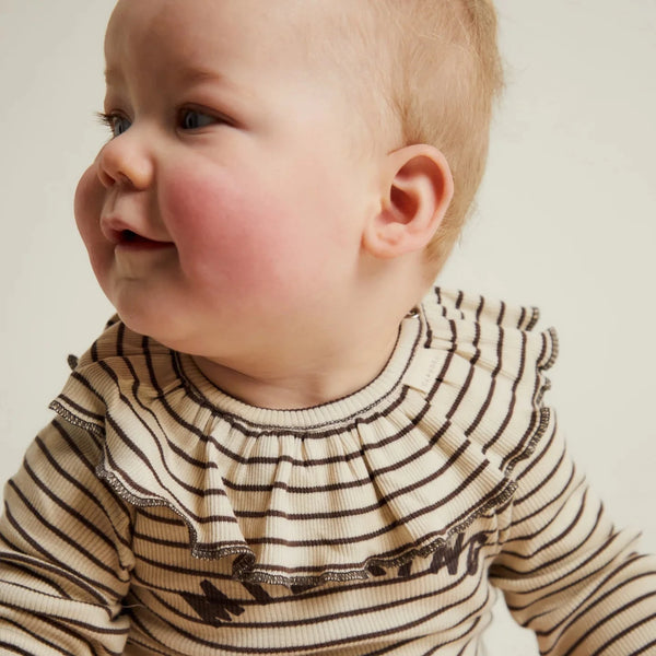 Bobbi Coco Stripe Detachable Frilled Collar Bib