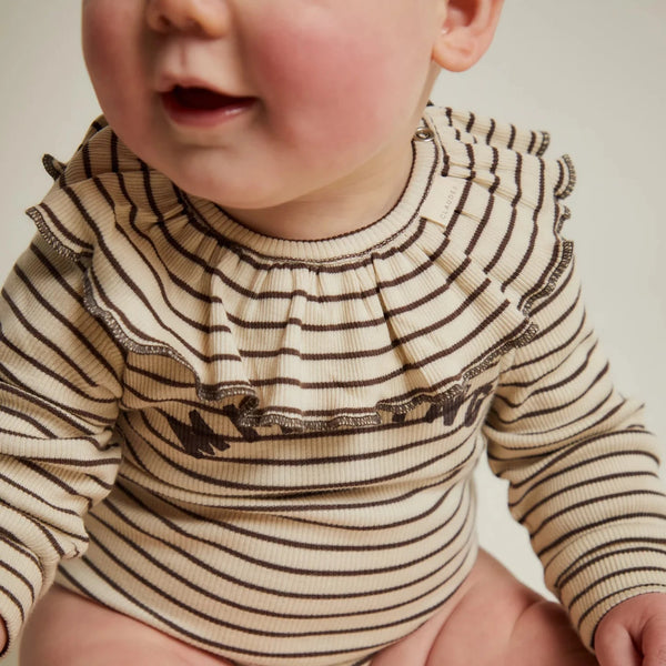 Bobbi Coco Stripe Detachable Frilled Collar Bib