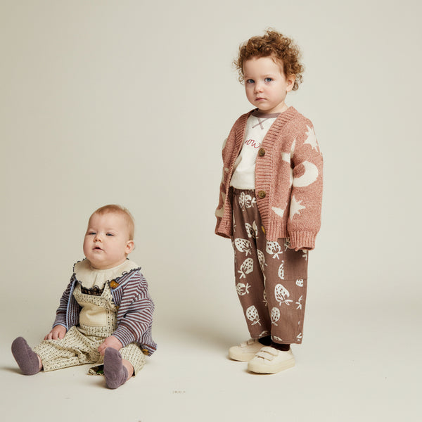 Cozmo Moon and Stars Knitted Cardigan (Russet)