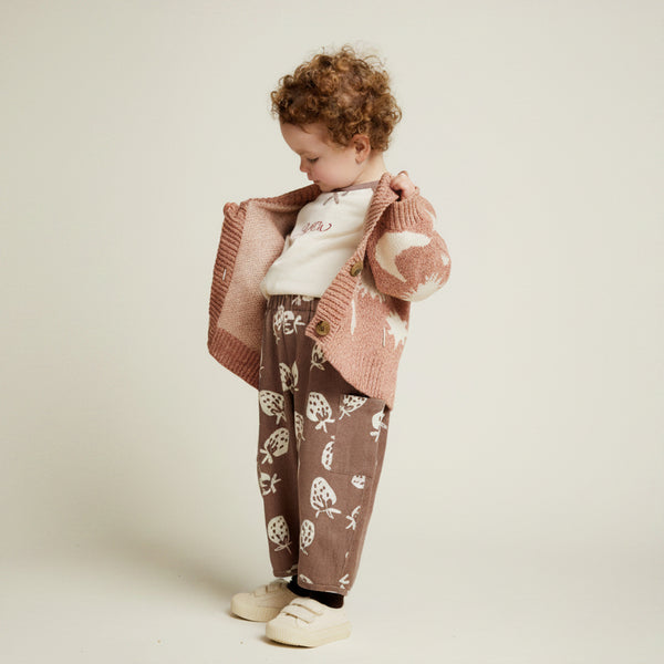 Cozmo Moon and Stars Knitted Cardigan (Russet)