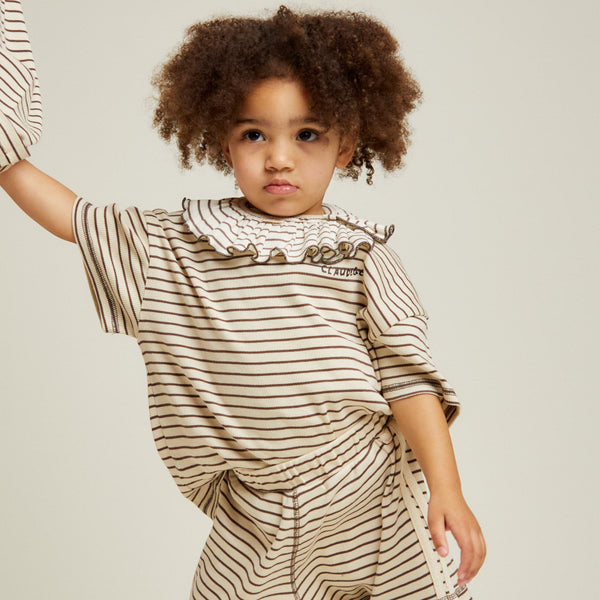 Lenni Coco Striped Cotton Tee