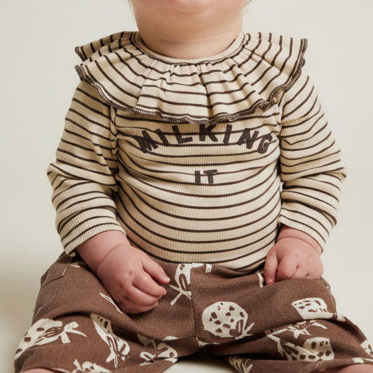 Bobbi Coco Stripe Detachable Frilled Collar Bib