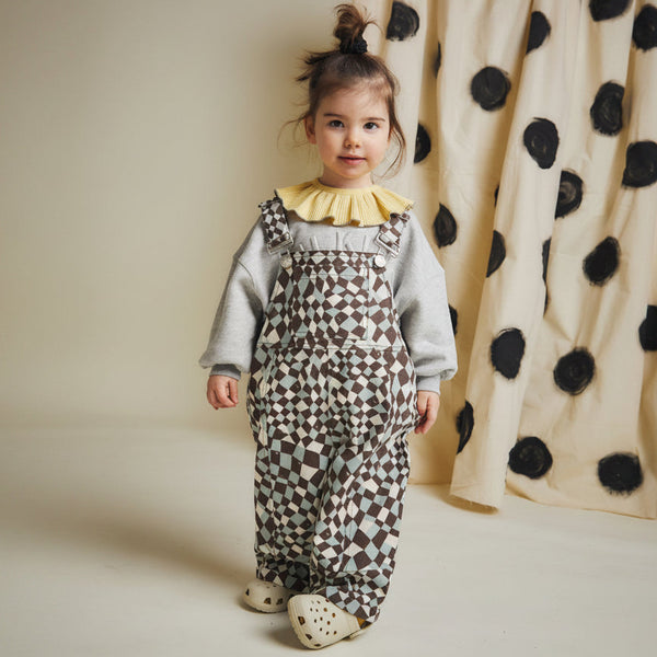 Blythe Warped Checkerboard Cotton Dungarees