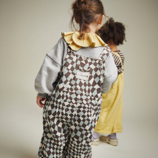 Blythe Warped Checkerboard Cotton Dungarees