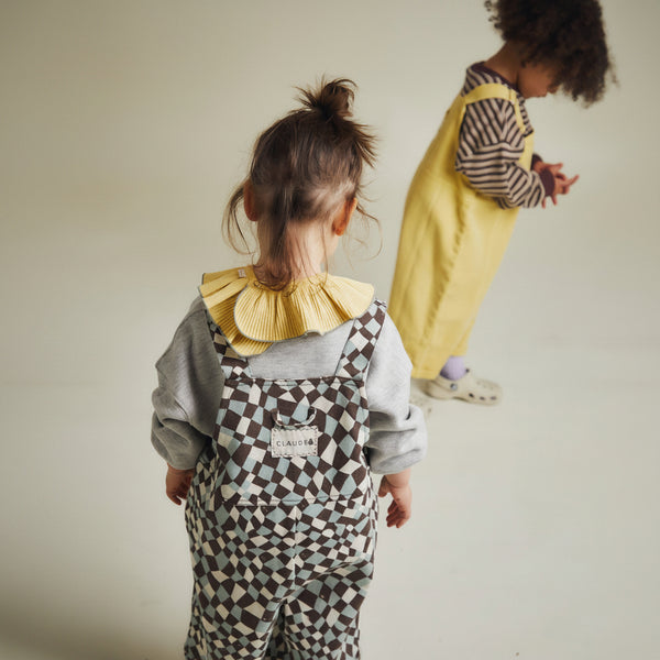 Blythe Warped Checkerboard Cotton Dungarees