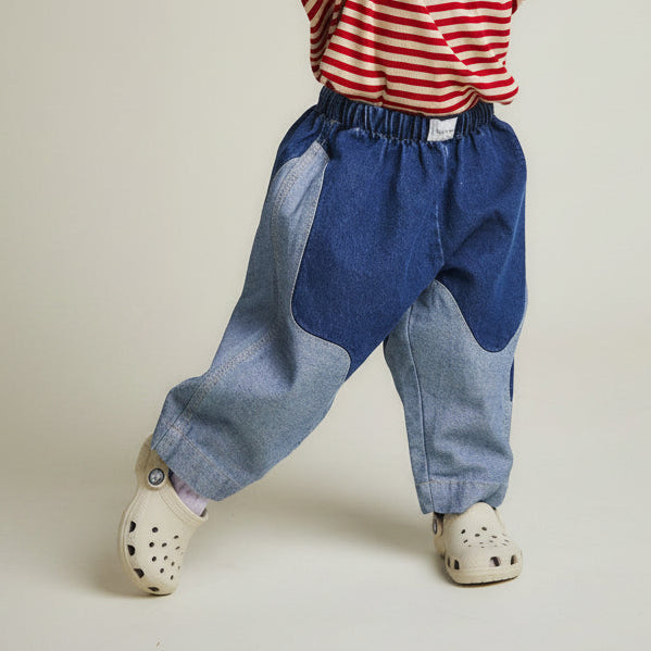 Emerson Wiggle Contrast Denim Cotton Trouser