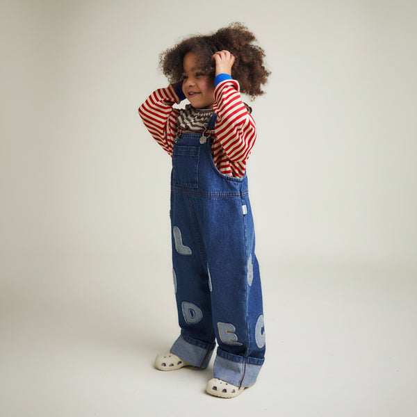 Blythe Claude Patch Cotton Denim Dungaree