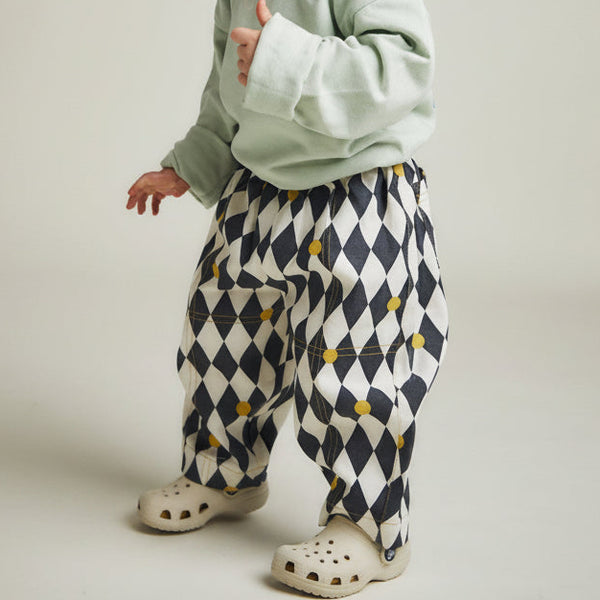 Rex Harlequin Spot Cotton Trouser