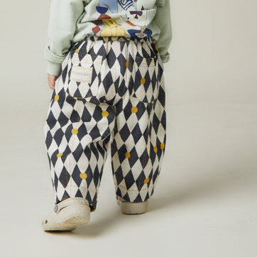 Rex Harlequin Spot Cotton Trouser