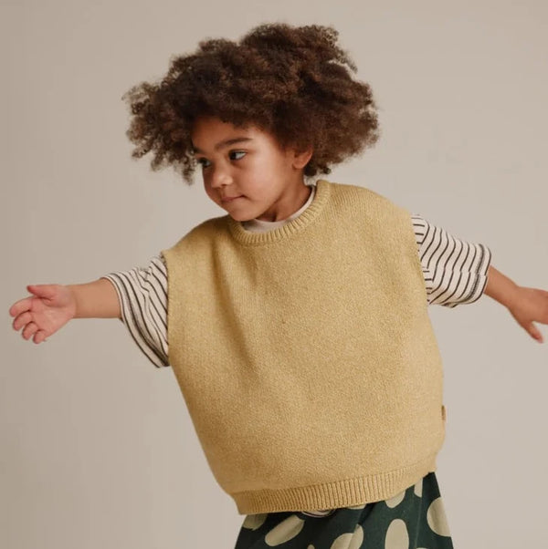 Noa Organic Cotton Knit Tank Vest (Mustard)
