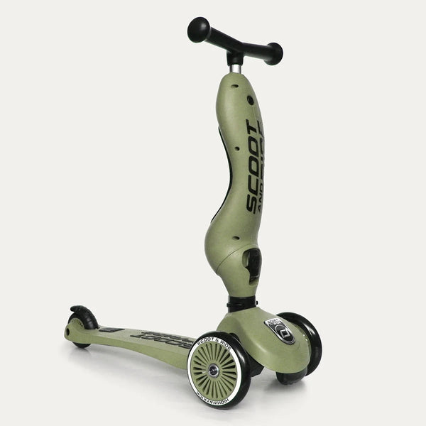 Highway Kick 1 Scooter and Pushbike All-in-One (Olive)