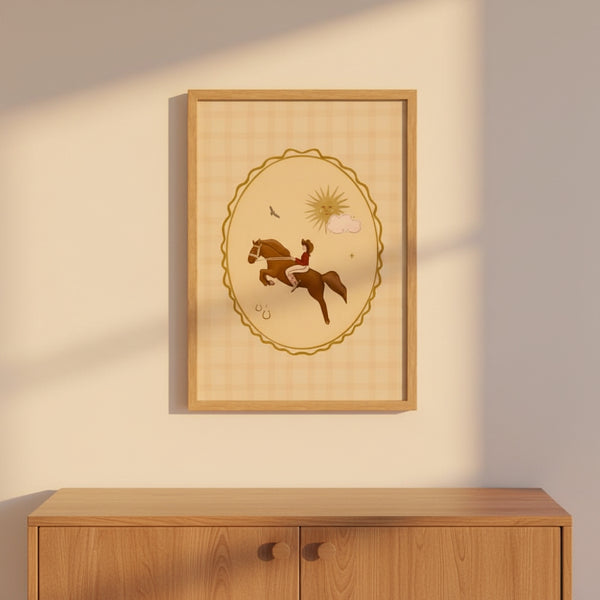 Cowgirl Cameo Art Print