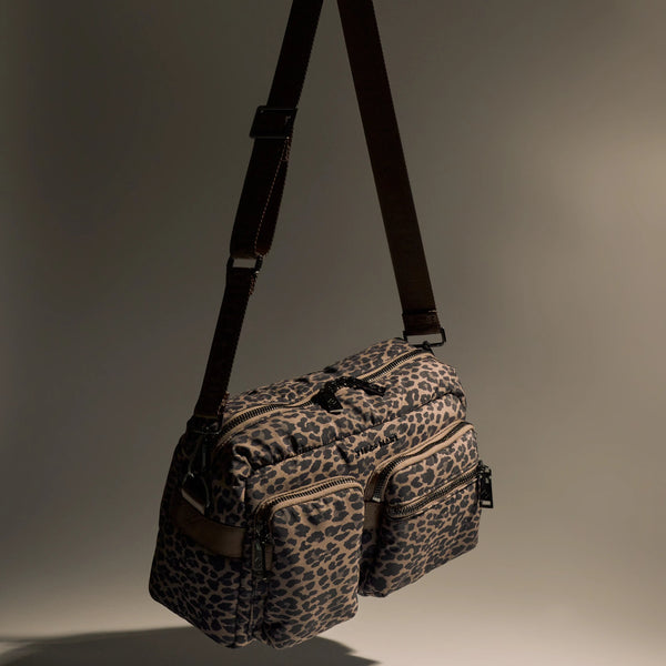 Axel Cross-Body Changing Bag Buggy Organiser (Brown Tonal Leopard)