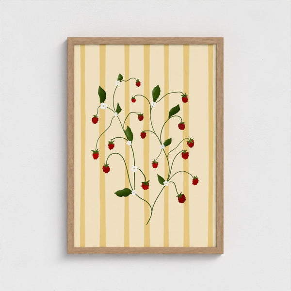 Raspberry Vine Art Print