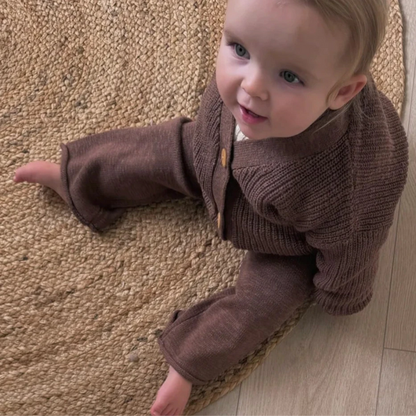 Cocoa Teddy Oversized Cotton Cardigan