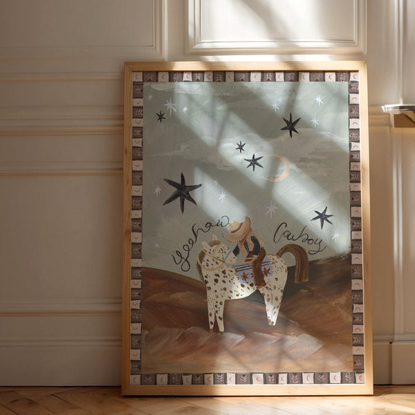 Desert Cowboy - Horse Art Print