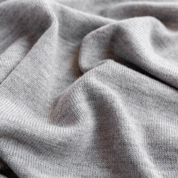 Didi Merino Wool Jersey Knit Baby Blanket (Grey)