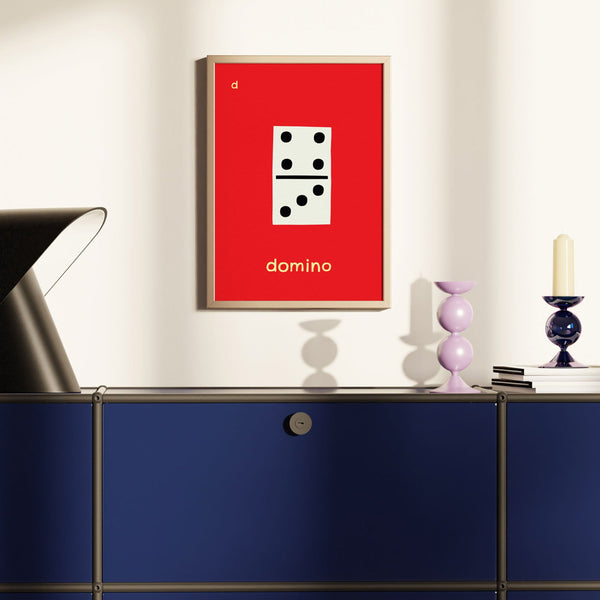 D for Domino- Alphabet Art Print