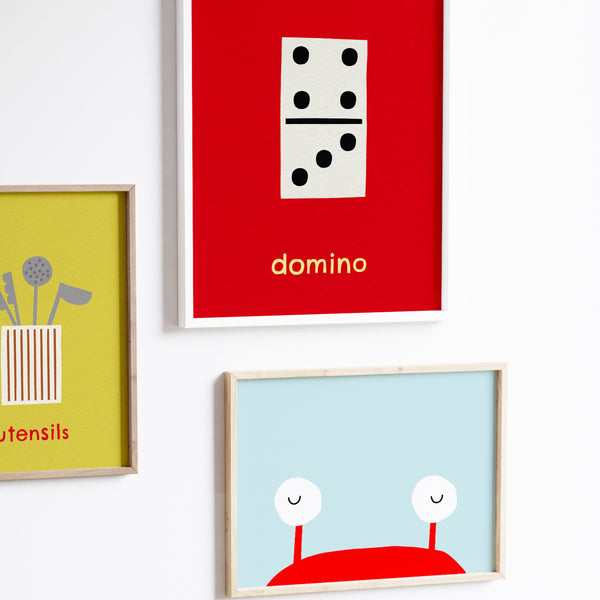 D for Domino- Alphabet Art Print