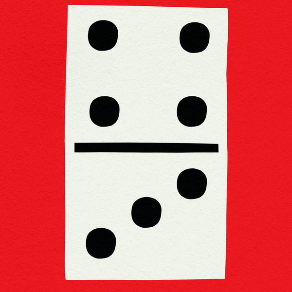 D for Domino- Alphabet Art Print