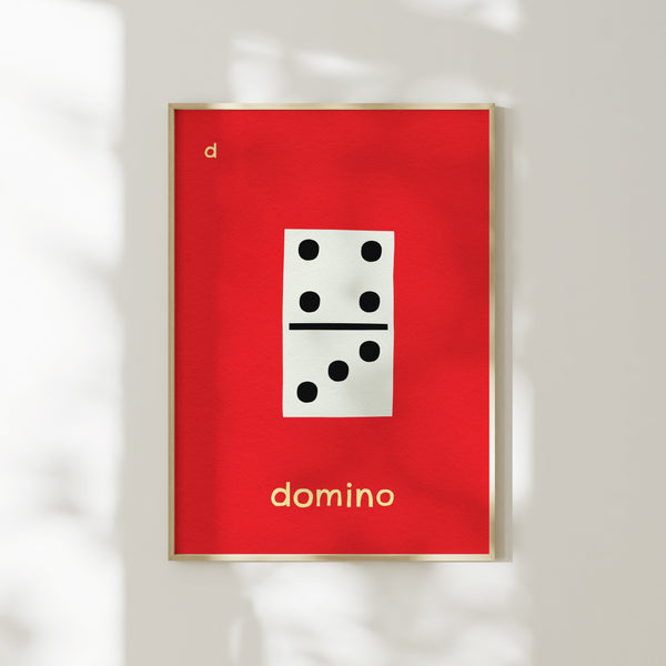 D for Domino- Alphabet Art Print