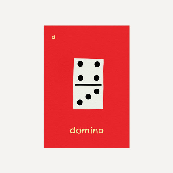 D for Domino- Alphabet Art Print