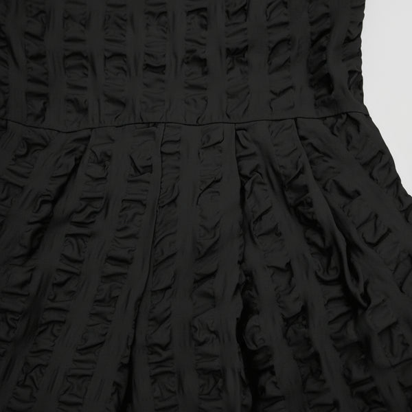 Adult Dorian Giant Seersucker Cotton Jumpsuit (Black)