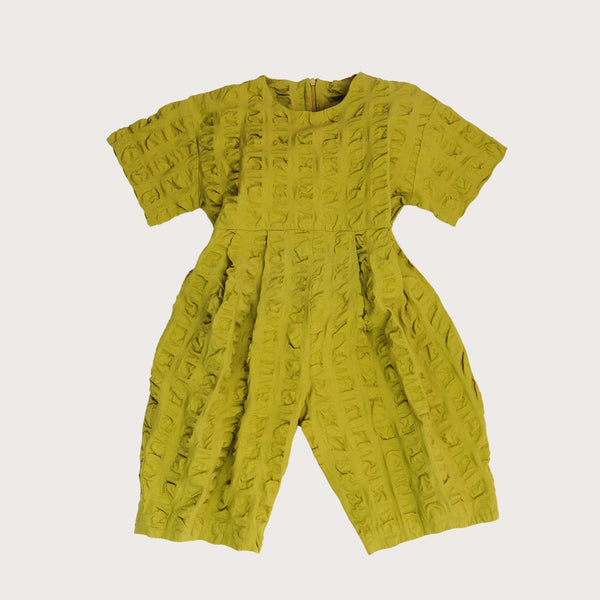 Adult Dorian Giant Seersucker Cotton Jumpsuit (Olive)