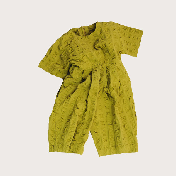 Adult Dorian Giant Seersucker Cotton Jumpsuit (Olive)