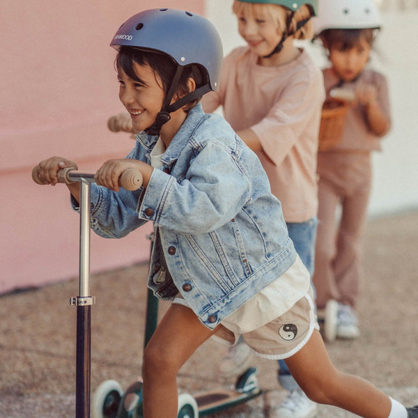 Banwood Kids 3 Wheel Scooter with Basket (Navy)