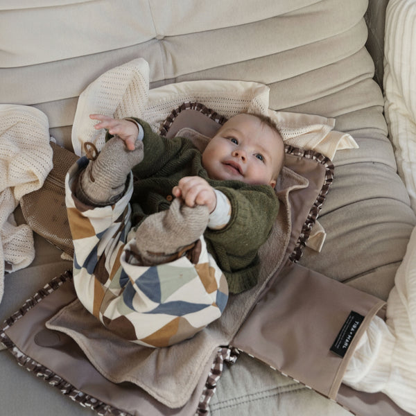 Etta Fold-Away Changing Mat Clutch (Brown Gingham)