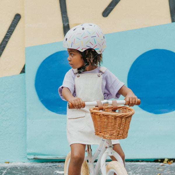 Banwood X Marest Classic Bike Helmet (White Sprinkle)