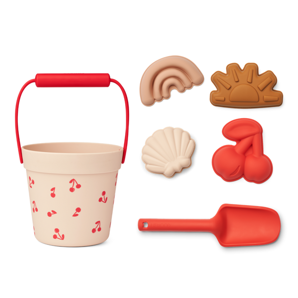 Dante Cherry Print Beach Bucket Set (Apple Blossom Mix)