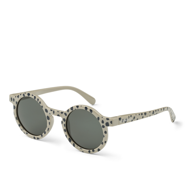 Darla Spotted Retro Round Sunglasses (Leo Mist)
