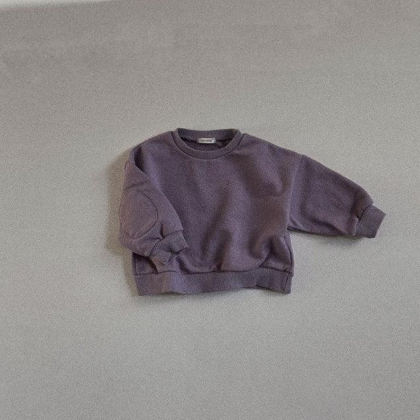 Thea Pastel Cotton Sweatshirt (Purple)