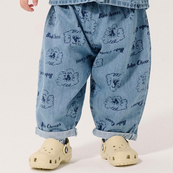 Pickles The Dog Baby Cotton Denim Pants (Prussian Blue)