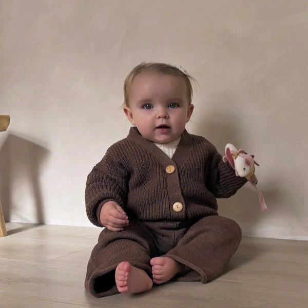 Cocoa Teddy Oversized Cotton Cardigan
